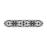 Elegant Winter Border Snowflake Holly Ornament vector