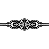 Art Deco Linear Ornament on White, Geometric Element vector