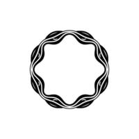 Abstract Woven Circle Frame - Elegant Minimalist vector