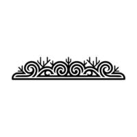 Elegant Black Ornament Border - Minimalist Decorative Element vector