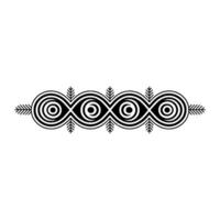 Minimalist Black and White Abstract Element, Geometric Border vector
