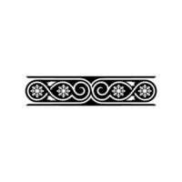Elegant Black Scroll Border Ornament, Classic vector