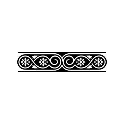 Elegant Black Scroll Border Ornament, Classic