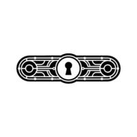 Decorative Art Deco Keyhole on White Background vector