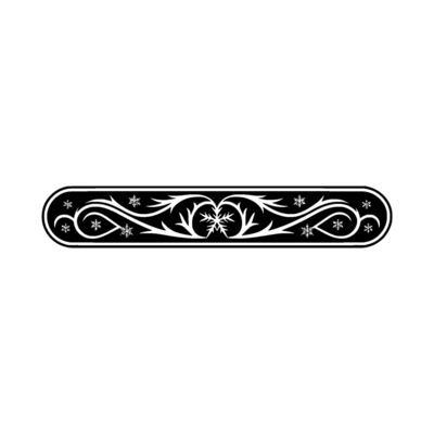 Elegant Snowflake Border, Minimalist Winter