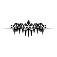 Elegant Winter Element Icicles, Scrolls, Ornament vector