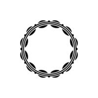 Minimalist Black and White Circular Decorative Frame vector