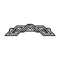 Abstract Smiling Face Line Art , Geometric Modern Aesthetic vector