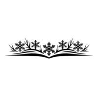 Minimalist Snowflake Border - Winter Decor, Ornament Element vector