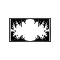 Shattered Frame Illustration, Grunge Border vector