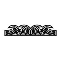 Elegant Black and White Wave Border Element vector