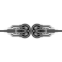 Abstract Symmetric Black Lines on White Background vector