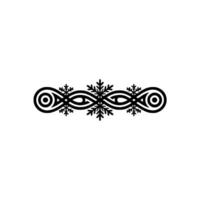 Abstract Winter Ornament Minimalist Snowflake vector