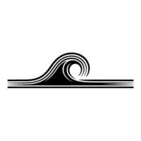 Minimalist Black Wave on White Background vector
