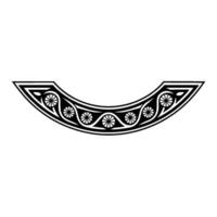 Elegant Black and White Ornamental Curve on White Background vector
