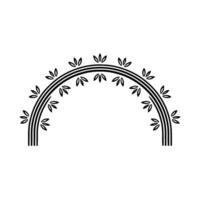 Minimalist Botanical Archway , Black and White, Elegant vector