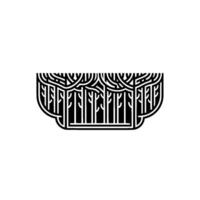 Geometric Nordic Branch Motif, Minimalist vector