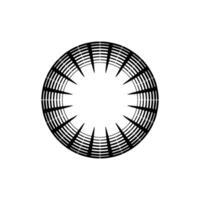 Radial Echo Minimalist Black White Circular Pattern vector