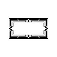 Geometric Deco Frame, Subtle Gradient, Elegant Border vector