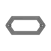 Geometric Hexagon Frame, Minimalist , Modern Aesthetic vector