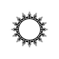 Geometric Tribal Sun, Minimalist vector