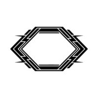 Geometric Hexagon Frame, Modern Deco Style vector