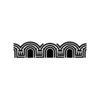 Geometric Archway, Minimalist Line Art, Modern Emblem vector