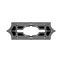 Art Deco Frame, Elegant Ornament, Vintage, Symmetry vector