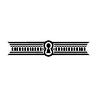 Art Deco Security Emblem - Vintage Key Detail vector