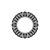 Geometric Radial Frame, Minimalist vector