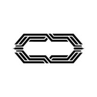 Geometric Frame, Dynamic Lines, Modern Abstract vector