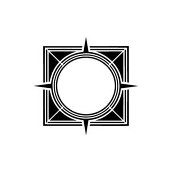 Geometric Celestial Frame Minimalist Element vector