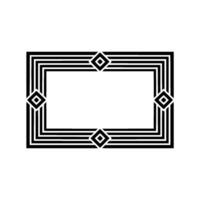 Geometric Deco Frame, Minimalist , Elegant Border, Diamonds vector