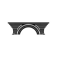Geometric Arch Emblem, Minimalist , Modern vector