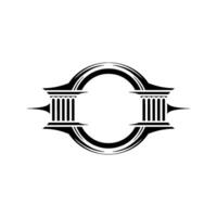 Classical Emblem, Circular , Monumental Symbol vector