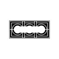 Geometric Monogram, Minimalist , Modern Emblem vector