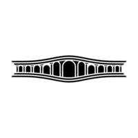Architectural Bridge Silhouette, Minimalist vector