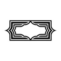 Art Deco Frame, Elegant Border, Vintage , Minimalist, Outline vector