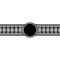Geometric Border, Circular Accent, Vintage vector