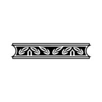 Stylized Leaf Border, Vintage Element vector