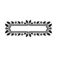 Elegant Winter Border, Festive Element vector