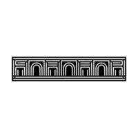 Geometric Deco Border, Streamlined , Modern Minimalism vector