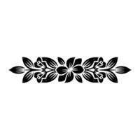 Elegant Floral Border, Stylized , Decorative Element vector