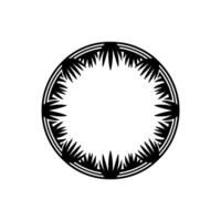 Geometric Palm Frame, Minimalist , Circular Motif vector