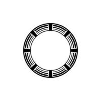 Minimalist Circular Emblem, Geometric , Modern Symbol vector