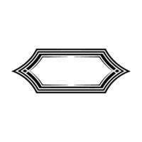 Geometric Deco Border, Elegant Outline, Minimalist, Vintage vector