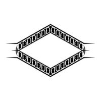 Geometric Deco Frame, Vintage Border, Minimalist vector