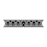 Art Deco Ornament Border, Elegant Linear, Geometric vector