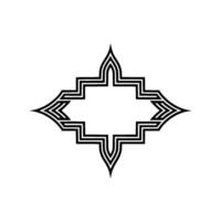 Geometric Star Outline, Minimalist , Shadow Effect vector