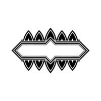 Geometric Arrowhead Border, Minimalist , Modern Emblem vector